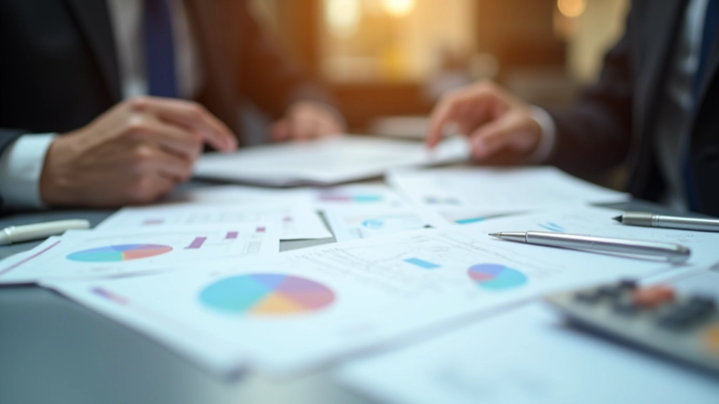 Finanzielle Analysen und wirtschaftliche Indikatoren auf Papier und Bildschirm