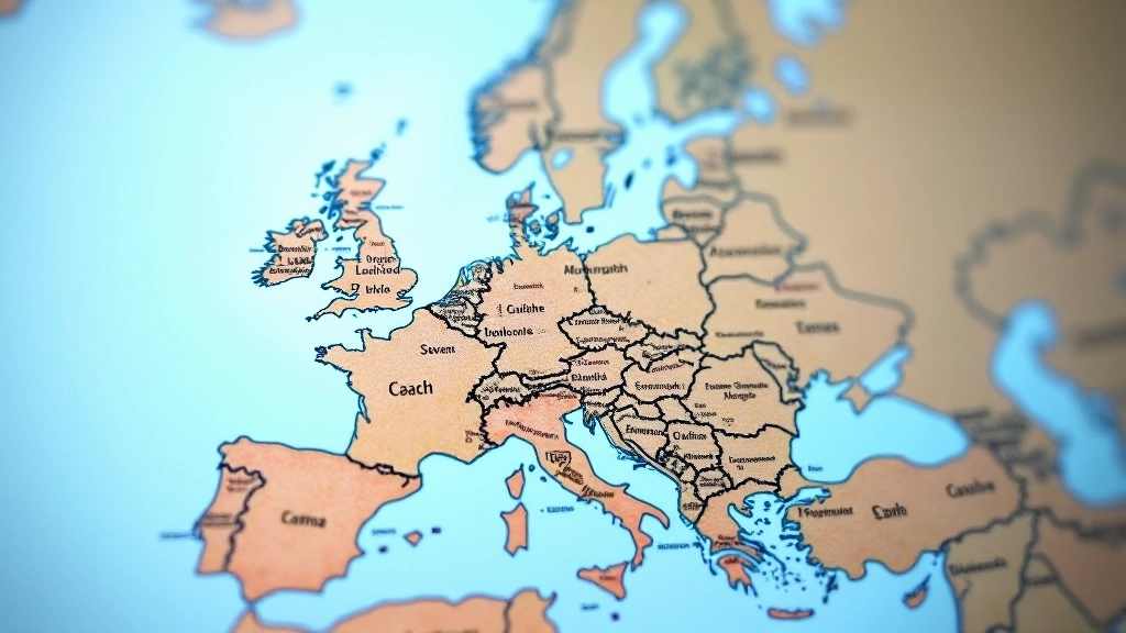 Europäische Wirtschaftszentren und Handelswege auf einer Karte visualisiert