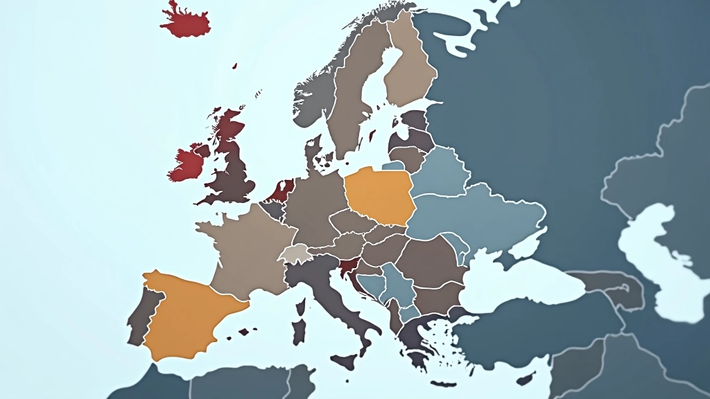Karte der Eurozone zeigt alle 20 Mitgliedstaaten in unterschiedlichen Farben, mit Frankfurt markiert als Sitz der Europäischen Zentralbank